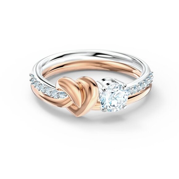SWAROVSKI | Lifelong heart ring with Crystals and two tone metal - Picture 1 of 3